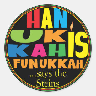 Chanukah/Hanoukka Stickers "HanukkahFunukka" Tour