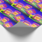 Chanukah Houses Cadeaupapier (Hoek)