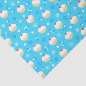 Chanukah Jelly Doughnoten Stars Blue Tissuepapier (Detail)