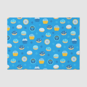 Chanukah Jewish Star Cupcakes Blue Tissuepapier