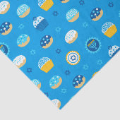 Chanukah Jewish Star Cupcakes Blue Tissuepapier (Detail)