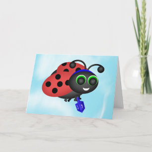 Chanukah Ladybug Feestdagen Kaart