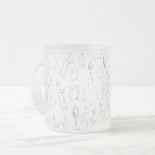 Chanukah Matglas Koffiemok (Voorkant links)