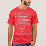 Chanukah Menora, t-shirt en chandail moche Hanoukk<br><div class="desc">Chanukah Menora,  t-shirt à chandail laid Hanoukka.</div>