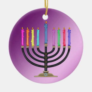 Chanukah Menorah Keramisch Ornament
