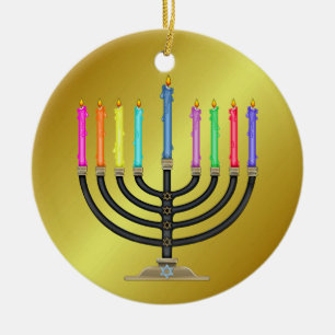 Chanukah Menorah Keramisch Ornament