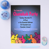 Chanukah Party Flyer (Enkel)
