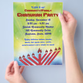 Chanukah Party Flyer (Hand)