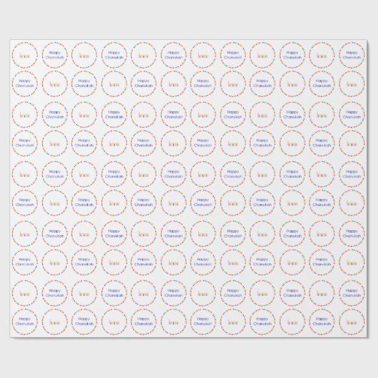 Chanukah Rainbow Menorah Wrapping Paper Cadeaupapier (Vlak)