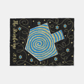 Chanukah Spin Fleece Blanket/Small Deken (Voorkant (Horizontaal))