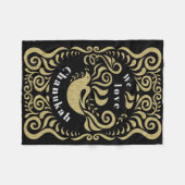 Chanukah Stencil Fleece Blanket (Voorkant (Horizontaal))