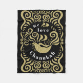 Chanukah Stencil Fleece Blanket (Voorkant)