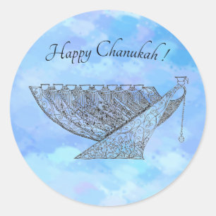  Chanukah Sticker, klein Ronde Sticker
