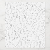 Chanukah Wijn Etiket (Enkel label)