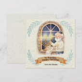 Chanukka Zegen - Opa en Kind Kaart (Voorkant / Achterkant)