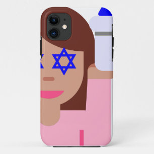 chanukkah hair flip emoji iPhone 11 hoesje