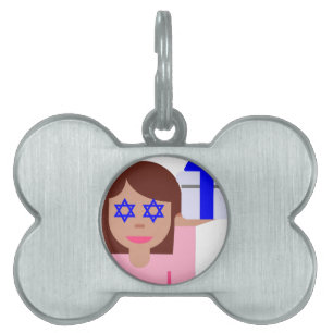 chanukkah hair flip emoji huisdieren naamplaatje