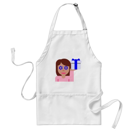 chanukkah hair flip emoji standaard schort (Voorkant)