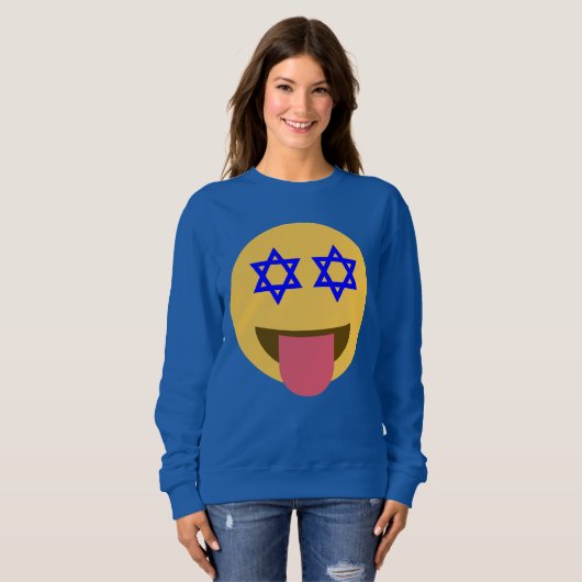 chanukkah hanoukka emoji sweatshirt femmes (Devant entier)