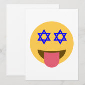 chanukkah hanukkah emoji feestdagenkaart (Voorkant / Achterkant)