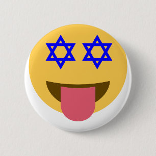 chanukkah hanukkah emoji ronde button 5,7 cm