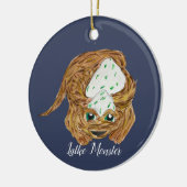Chanukkah Latke Monster Keramisch Ornament (Links)