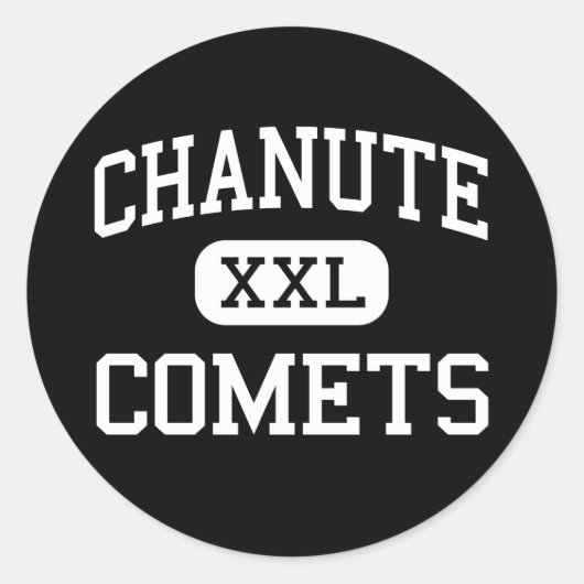 Chanute - Comets - High School - Chanute Kansas Ronde Sticker (Voorkant)