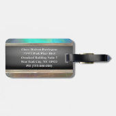 Chanvire Elegant Monogram Bagagelabel (Achterkant horizontaal)