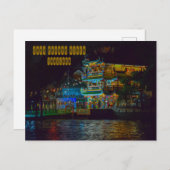 Chao Phraya bij nacht Briefkaart (Voorkant / Achterkant)