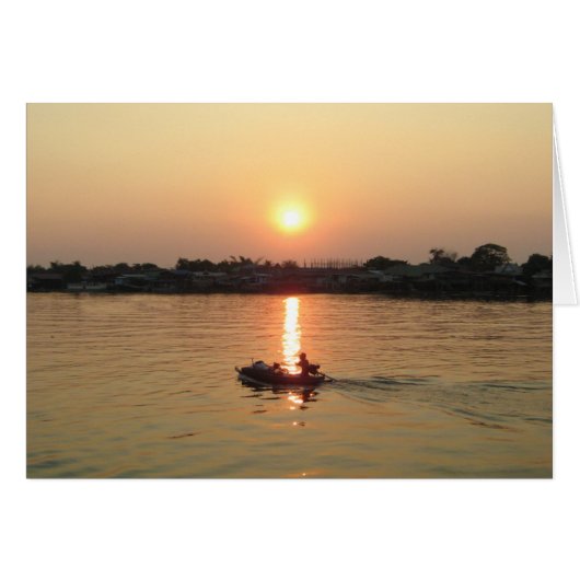 Chao Phraya River Sunset ... Ayutthaya, Thaïlande (Devant horizontal)