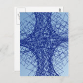 chaos blauwe abstracte kunst briefkaart (Voorkant / Achterkant)