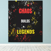 Chaos bouwt legendes op canvas afdruk (Insitu (Houten vloer))