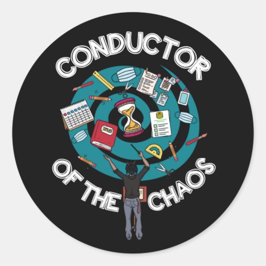 Chaos Conductor Sticker - Zwart (Voorkant)