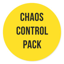 Chaos Control Pack™ – Vetgedrukte ronde Sticker vo