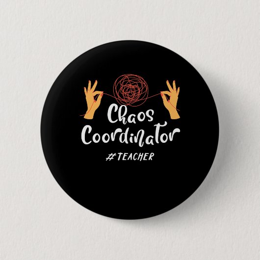 Chaos Coordinator Docent Docent Ronde Button 5,7 Cm (Voorkant)