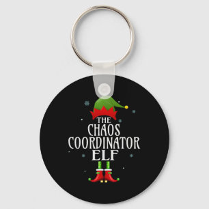 Chaos Coordinator Elf Xmas Groupe Matching Pajama Sleutelhanger