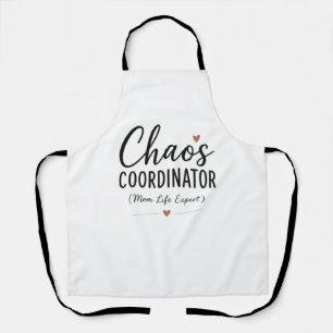 Chaos Coördinator Grappig Moeder Leven Typografie Schort