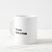 Chaos Coördinator Grappige Mok (Voorkant links)