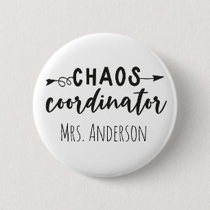 Chaos Coördinator Kantoor Coworker Mom Ronde Button 5,7 Cm