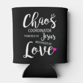 Chaos-coördinator leraar met de kracht van Jesus M Blikjeskoeler (Achterkant)