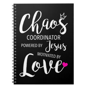Chaos-coördinator leraar met de kracht van Jesus M Notitieboek