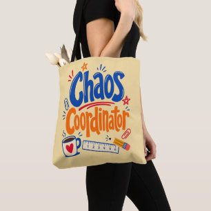 Chaos Coördinator Leraar Terug naar School Ontwerp Draagtas