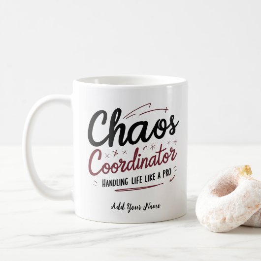 Chaos Coordinator Mug – Funny Personalized Gift fo (Avec donut)