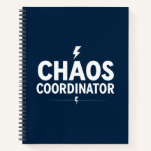 Chaos Coördinator Navy Notitieboek - Kantoorcadeau