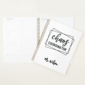 Chaos Coordinator Notebook – Funny Teacher Quote (Devant avec enveloppe)