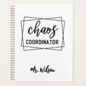 Chaos Coordinator Notebook – Funny Teacher Quote (Devant)