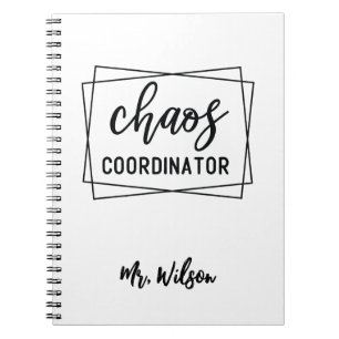 Chaos Coördinator Notitieboek – Grappige Quote voo