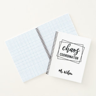 Chaos Coördinator Notitieboek – Grappige Quote voo