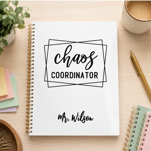 Chaos Coördinator Notitieboek – Grappige Quote voo
