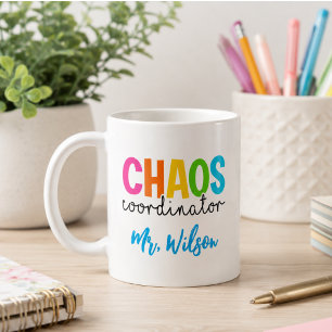 Chaos Coördinator Notitieboek – Grappige Quote voo Koffiemok